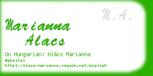 marianna alacs business card
