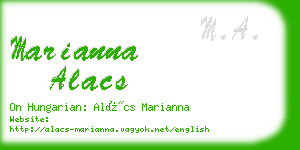 marianna alacs business card